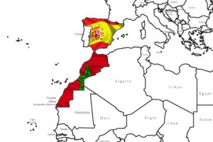 Mapa Marruecos y Espana