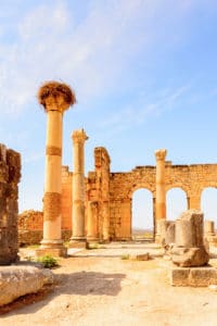 Ruinas antiguas de Volubilis en Marruecos